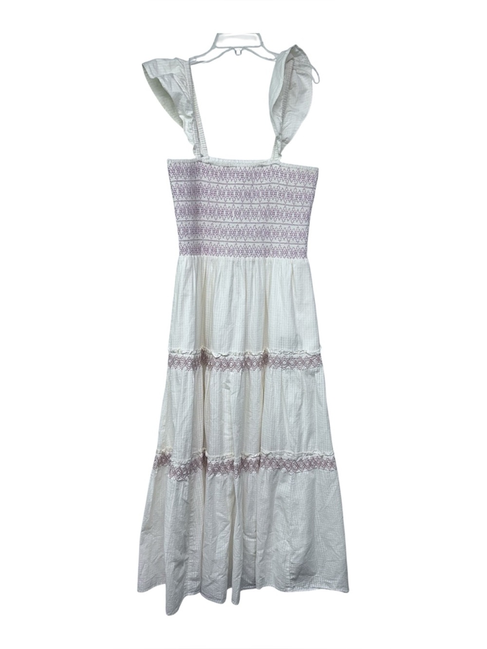 Madewell Lucie Smocked Tiered Midi Dress S - Picture 6 of 7